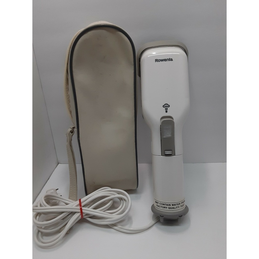 Vintage Rowenta‎ Handheld Garment Steamer Travel Size with Brush and Case Tested